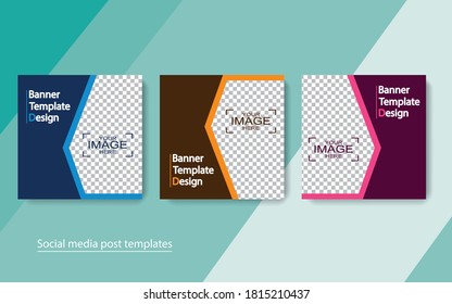 set banner social media post design.