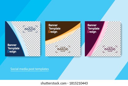 set banner social media post design.