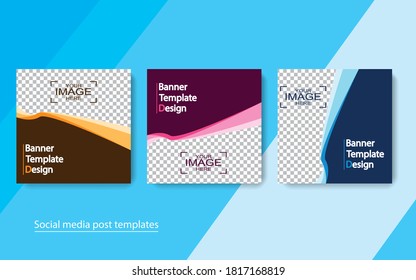 set banner social media post design.