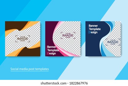 set banner social media post design.