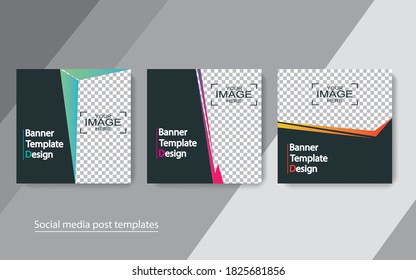 set banner social media post design.