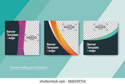 set banner social media post design,modern banner.