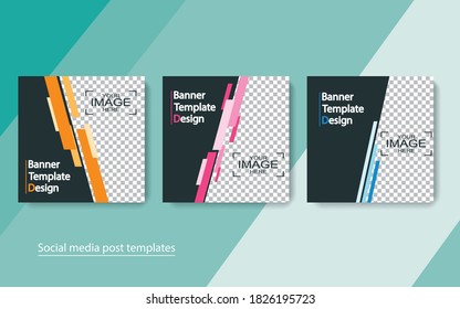 set banner social media post design,modern banner.