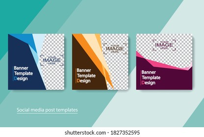 set banner social media post design,vector illustrations.