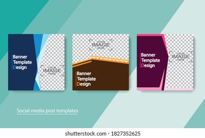 set banner social media post design,vector illustrations.