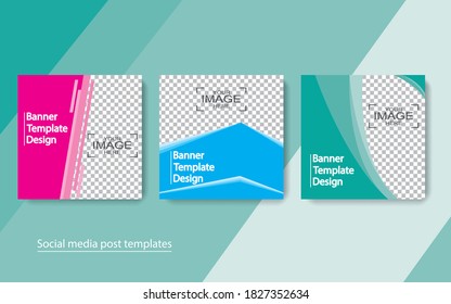 set banner social media post design,vector illustrations.