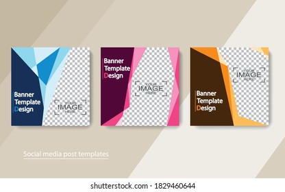 set banner social media post design,vector illustrations.