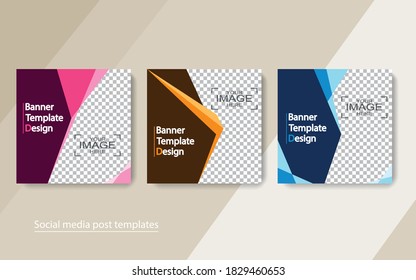 Banner Social Media Post Design, Vektorgrafiken.