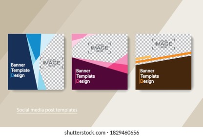 set banner social media post design,vector illustrations.