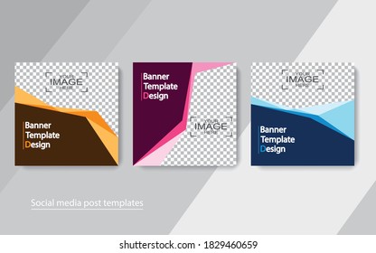 set banner social media post design,vector illustrations.