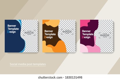 set banner social media post design,vector illustrations.