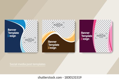 set banner social media post design,vector illustrations.