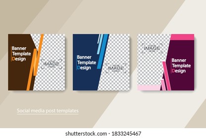 set banner social media post design,vector illustrations.