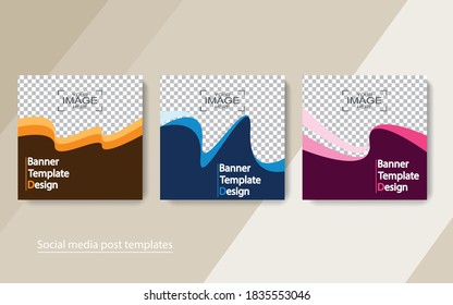 set banner social media post design,vector illustrations.