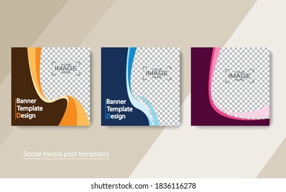 set banner social media post design,vector illustrations.