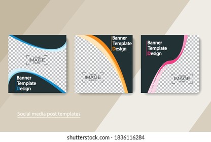 set banner social media post design,vector illustrations.