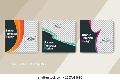 set banner social media post design,vector illustrations.