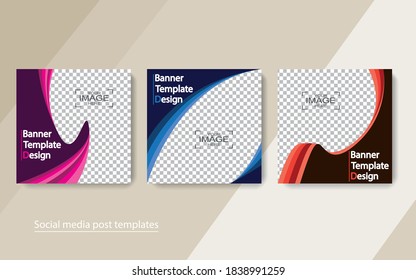 set banner social media post design,vector illustrations.