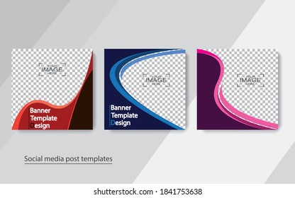 set banner social media post design,vector illustrations.
