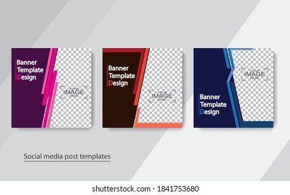 set banner social media post design,vector illustrations.