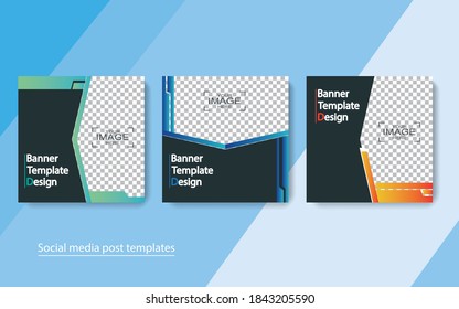 set banner social media post design,vector illustrations.
