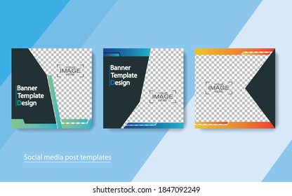 set banner social media post design,vector illustrations.