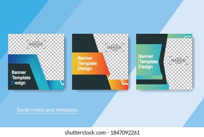 set banner social media post design,vector illustrations.