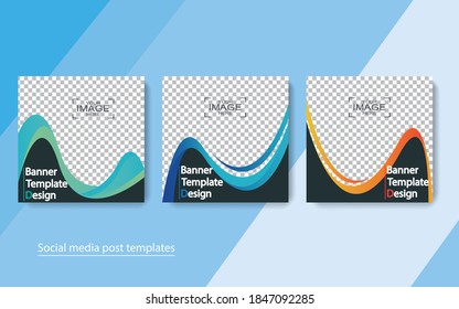 set banner social media post design,vector illustrations.