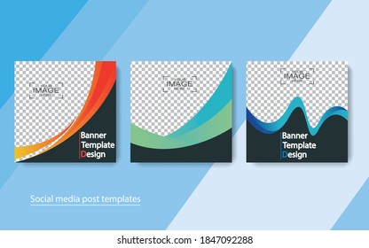 set banner social media post design,vector illustrations.