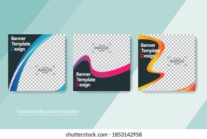 set banner social media post design,vector illustrations.