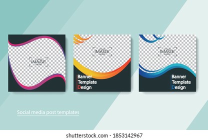 set banner social media post design,vector illustrations.