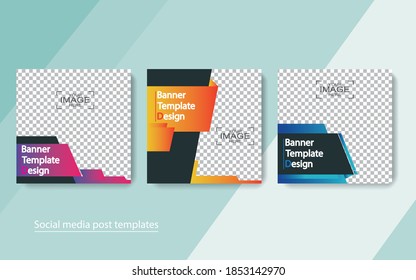set banner social media post design,vector illustrations.