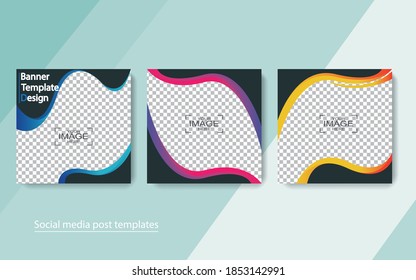 set banner social media post design,vector illustrations.
