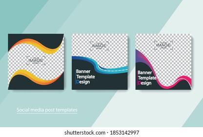 set banner social media post design,vector illustrations.