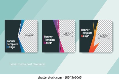 set banner social media post design,vector illustrations.