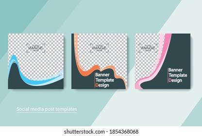 set banner social media post design,vector illustrations.