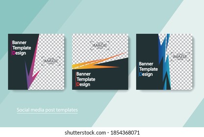 set banner social media post design,vector illustrations.