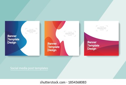 set banner social media post design,vector illustrations.