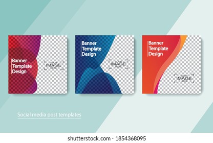 set banner social media post design,vector illustrations.