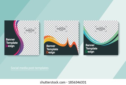 set banner social media post design,modern banner,vector illustrations.