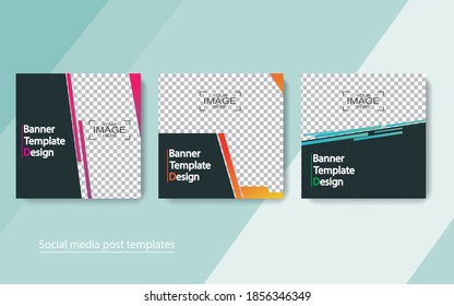 set banner social media post design,modern banner,vector illustrations.