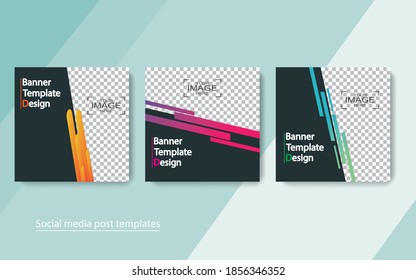 set banner social media post design,modern banner,vector illustrations.