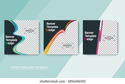 set banner social media post design,modern banner,vector illustrations.