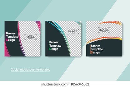 set banner social media post design,modern banner,vector illustrations.