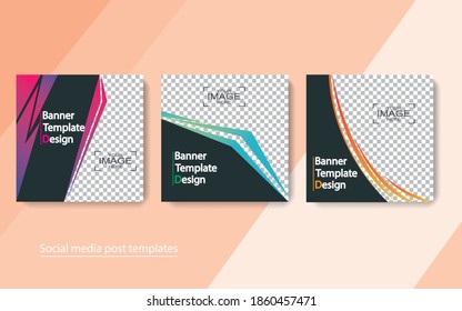 set banner social media post design,vector illustrations.