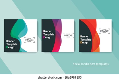 set banner social media post design,vector illustrations.