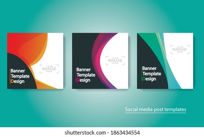 set banner social media post design,modern banner,vector illustrations.