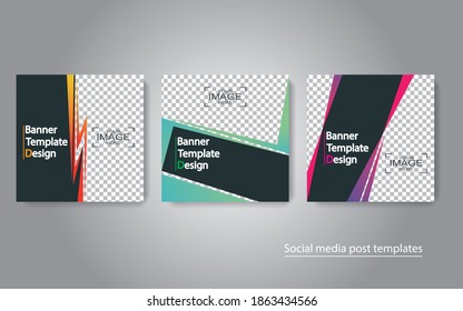 set banner social media post design,modern banner,vector illustrations.