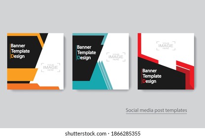 set banner social media post design,vector illustrations.