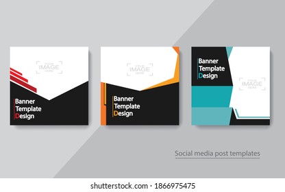 set banner social media post design,vector illustrations.
